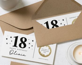 Simple 18th Birthday Scratch Voucher, 3 of 4