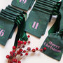 Forest Green And Pink Handmade Advent Calendar Pouches, thumbnail 1 of 6