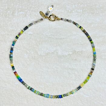 Neon Fantasy Ethiopian Opal Necklace, 10 of 12