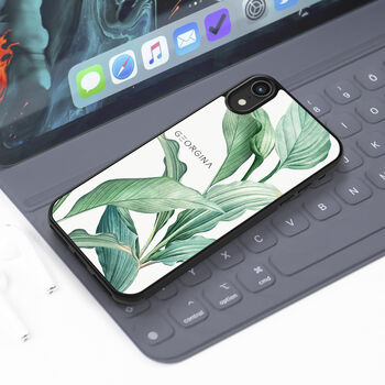 Green Plant Leaves iPhone Case Personalised, 2 of 2