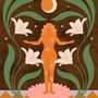 Lunar Blossom, Floral Mindfulness Bohemian Celestial Moon Art Print, thumbnail 3 of 3