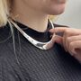 Sterling Silver Choker Collar Necklace Anniversary Gift, thumbnail 2 of 8