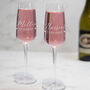 Team Bride Hen Party Glass Champagne Prosecco Flute, thumbnail 1 of 2