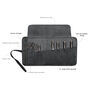 Personalised Black Leather Knife Roll With Zip Pocket, thumbnail 3 of 10