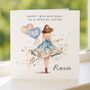 Personalised Blue 18th Birthday Card For Sister, thumbnail 4 of 7