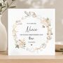 Neutral Great Granddaughter Christening Card, Giraffe Bear Baptism Card, Any Relationship, thumbnail 3 of 5