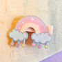 Pastel Shimmer Rainbow And Cloud Hair Clip, thumbnail 1 of 2