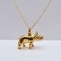 Baby Rhino Necklace Gold Plated, thumbnail 4 of 4