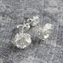 Rose Floral Sterling Silver Stud Earrings, thumbnail 2 of 8