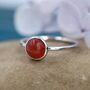 Sterling Silver Genuine Red Onyx Ring, thumbnail 1 of 10