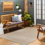 Round Indoor And Outdoor Boho Brown Rug, thumbnail 1 of 6