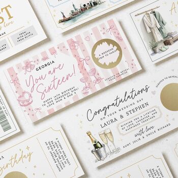 Personalised 16th Birthday Paris Trip Scratch Voucher, 4 of 4