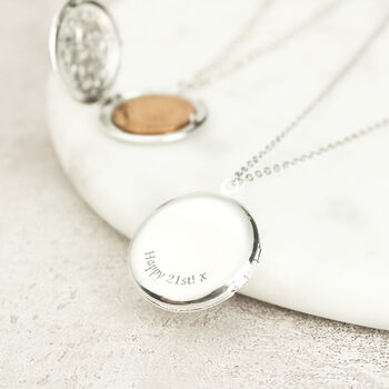18th Or 21st Birthday One Pence Floral Locket Necklace, 7 of 10