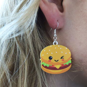 You Are The Burger To My Fries Valentine's Earrings, 8 of 12