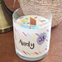 Personalised Birthday Cake Sprinkles Scented Candle, thumbnail 3 of 11