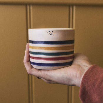 Multicoloured Sailor, Handmade Ceramic Flat White Cup, 2 of 2