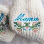 Personalised Mum Embroidered Cashmere Bed Socks Gift, thumbnail 3 of 5