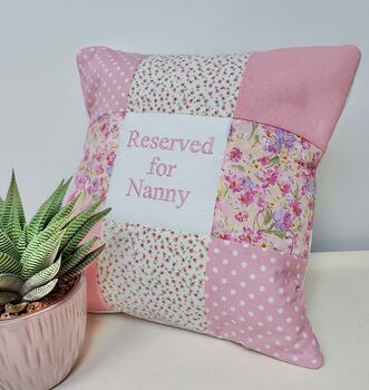 Reserved For Nanny Cushion Peach And Raspberry, 6 of 7