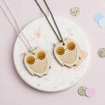 Wooden Owl Necklace, 2 of 11
