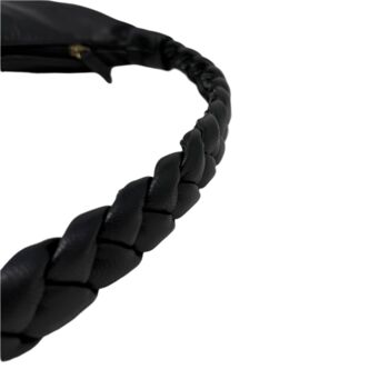 Half Moon Leather Shoulder Bag – Handmade With Braided Handle, 3 of 12