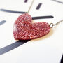 Glitter Heart Necklace, thumbnail 4 of 7