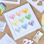 Nine Paper Hearts Craft Kit Pastels | Iris Folding, thumbnail 4 of 5