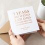 Seven Years Together Foiled Copper Anniversary Card, thumbnail 1 of 2