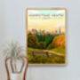 Hampstead Heath London Skyline Travel Poster Art Print, thumbnail 5 of 8