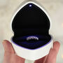 Illuminated White Geometric Heart Jewellery Box, thumbnail 3 of 5