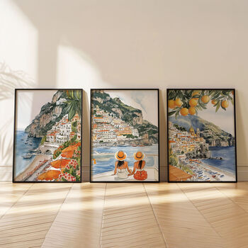 Set Of Three Amalfi Art Prints, 2 of 8