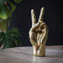 Gold Peace Hand Ornament, thumbnail 3 of 3