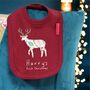 Personalised Nordic Deer First Christmas Bib, thumbnail 4 of 8