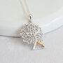 Rabbit Under The Tree Necklace In Sterling Silver, thumbnail 1 of 7