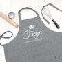 Personalised Contemporary Queen Of The Kitchen Apron, thumbnail 4 of 12