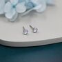 Moonstone Stud Earrings In Sterling Silver, thumbnail 3 of 12