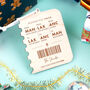 Personalised Three Flights Boarding Pass Christmas Bauble, thumbnail 1 of 3