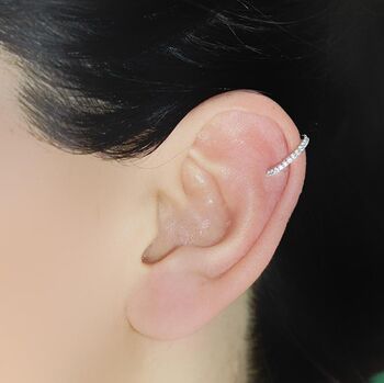 Eternity Ear Cuff No Piercing Sterling Silver, 2 of 8
