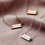 Personalised Mini Message Bar Necklace, thumbnail 2 of 7