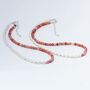 Orange Crackle Agate And Sterling Silver Beaded Necklace Or Double Bracelet, thumbnail 8 of 11