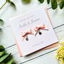 Handmade New Baby Card. Satin Bow With Charm. Twins, thumbnail 12 of 12