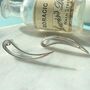 Large Pointed Teardrop Sterling Silver Drop Earrings, thumbnail 3 of 6