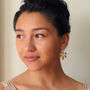 Gold Leaf Earrings, thumbnail 4 of 7