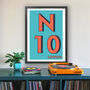 N10 Muswell Hill London Postcode Typography Print, thumbnail 1 of 11