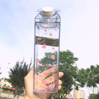 Kawaii Milk Carton Water Bottle, 3 of 10