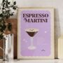 Espresso Martini Cocktail Print, thumbnail 1 of 4