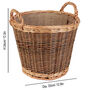Unpeeled Log Basket With Lining, thumbnail 2 of 9