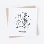 Personalised Pisces Zodiac Star Sign Card, thumbnail 3 of 3