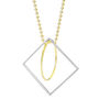 Gold And Silver Plated Geometric 3D Shaped Necklace, thumbnail 1 of 3