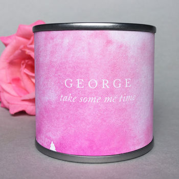 Personalised 'Me Time' Home Spa Soy Wax Scented Candle, 2 of 7