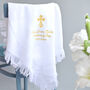 Personalised Christening Shawl With Cross, thumbnail 3 of 7